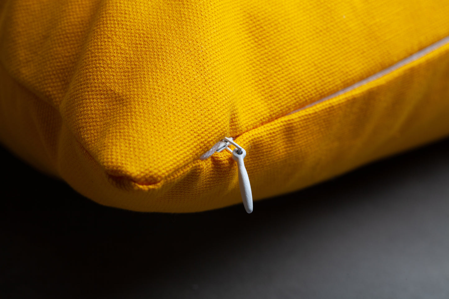 Embroidered Throw Pillow - JS - Yellow