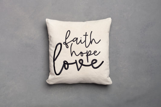 Embroidered Throw Pillow - FHL - Wheat