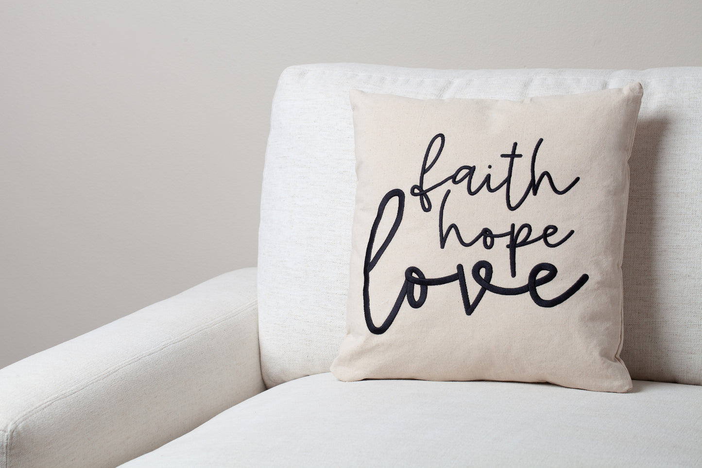 Embroidered Throw Pillow - FHL - Wheat