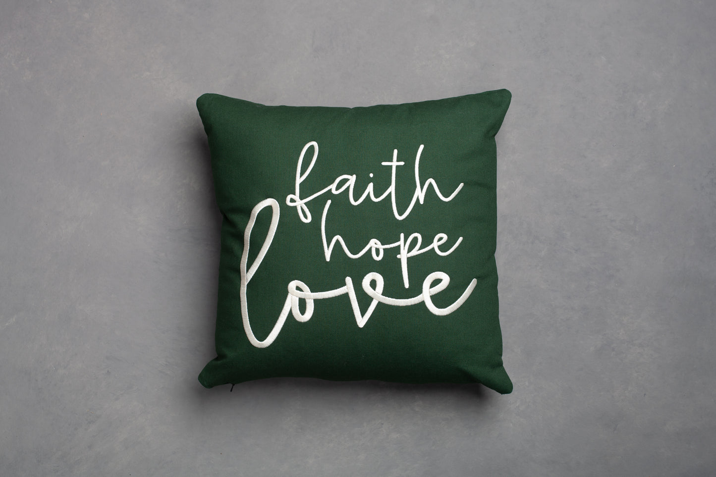 Embroidered Throw Pillow - FHL - Green