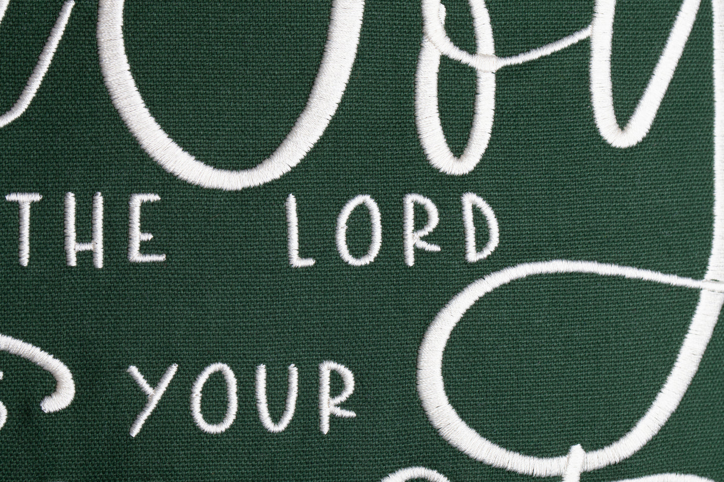 Embroidered Throw Pillow - JS - Green
