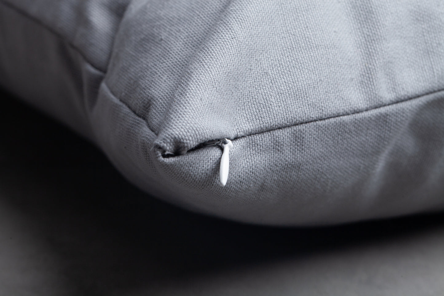 Embroidered Throw Pillow - JS - Gray