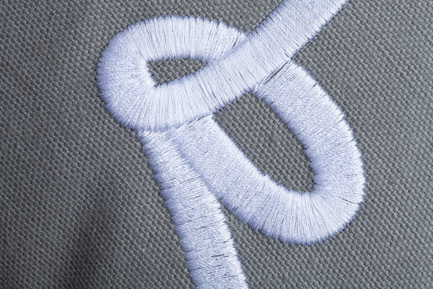 Embroidered Throw Pillow - FHL - Gray