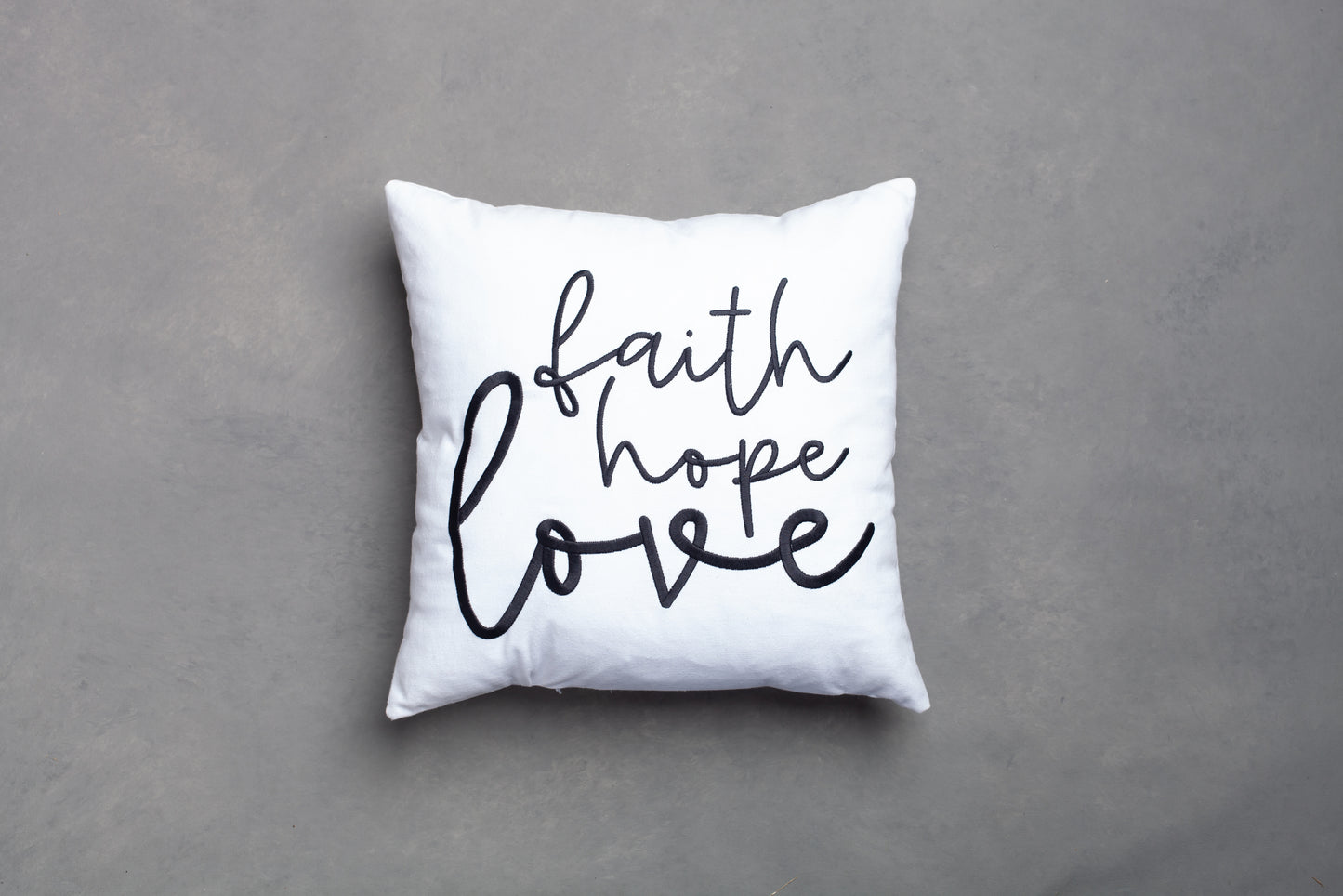 Embroidered Throw Pillow - FHL - White